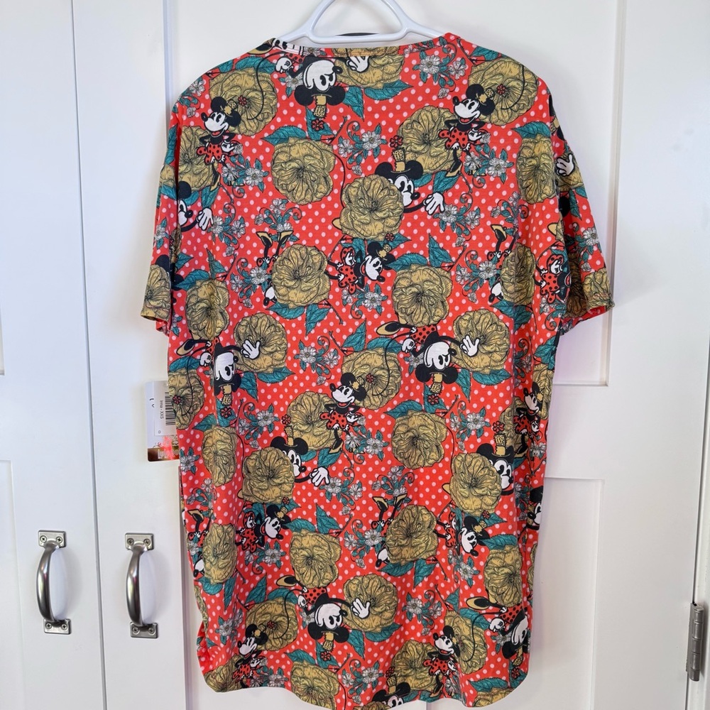 NWT LuLaRoe Irma Disney Minnie Mouse Polka Dot Print Tunic Top Women's Size XXS - Picture 2 of 8